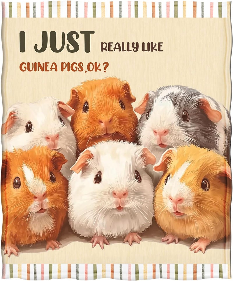 Levens Guinea Pig Blankets for Adults 50"x60", Guinea Pigs Gifts for Girls Boys Women Animal Lovers Soft Flannel Plush Guinea Pig Stuff Throw Blanket Decor for Couch Bed Kids Christmas Birthday Gifts - Image 2